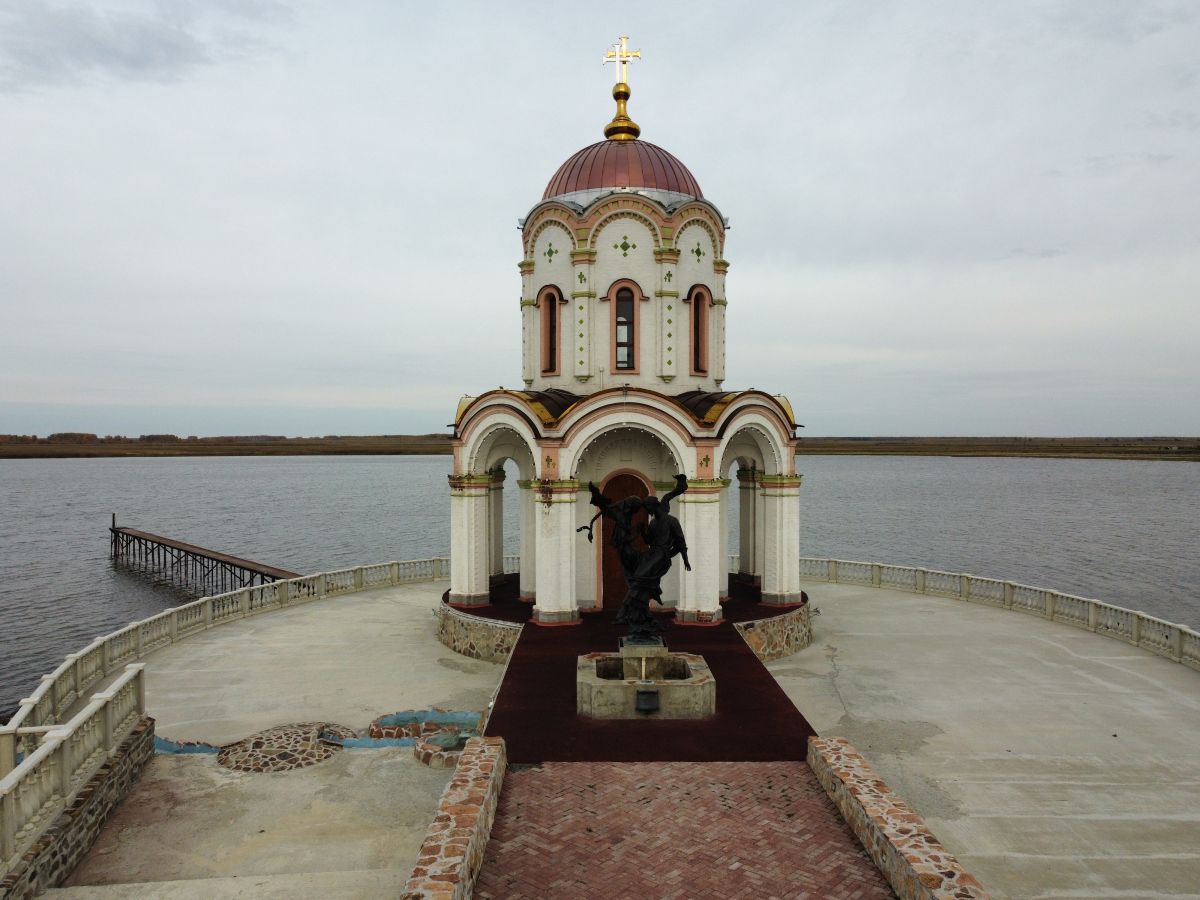 Часовня Петра и Февронии, Частоозерье (Частоозерский район, Курганская область). фасады, Вид с ЮВ