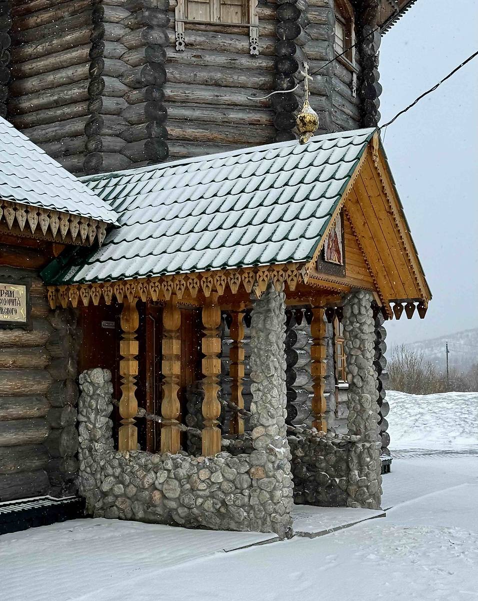 архитектурные детали. Троицкий Феодоритов Кольский мужской монастырь. Церковь Феодорита Кольского, Мурманск (Мурманск, город, Мурманская область)