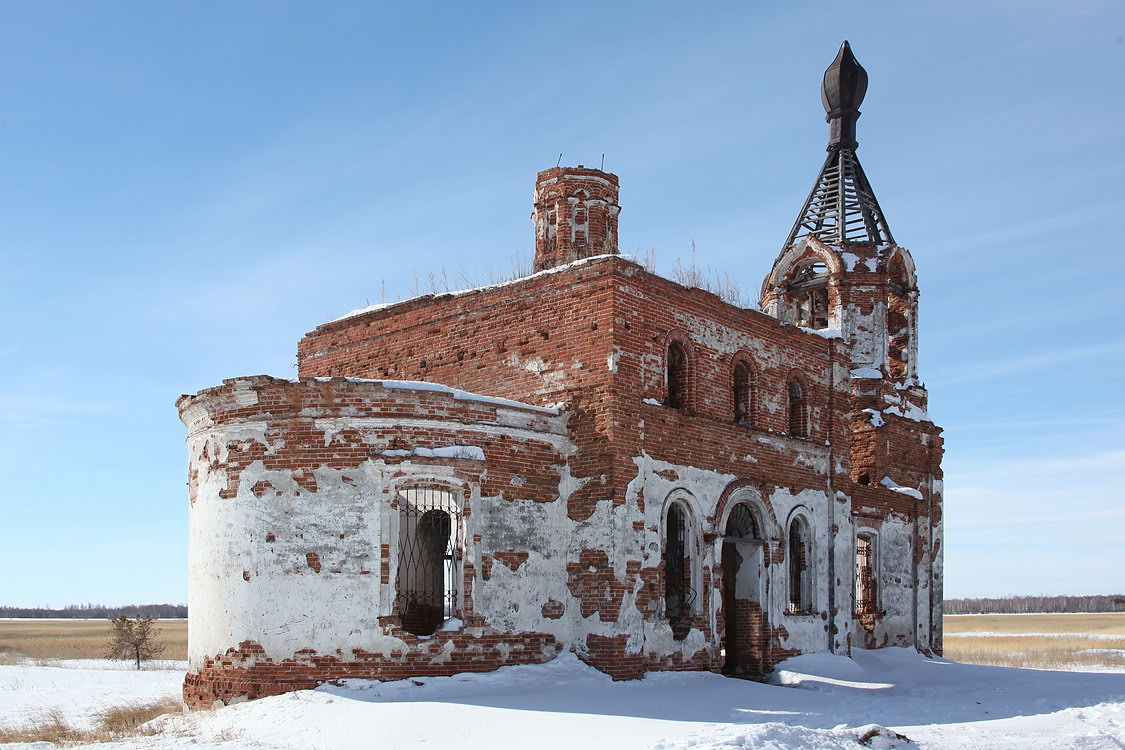 Церковь Вознесения Господня, Мыркайское (Мишкинский район, Курганская область). фасады, Вид с северо-востока