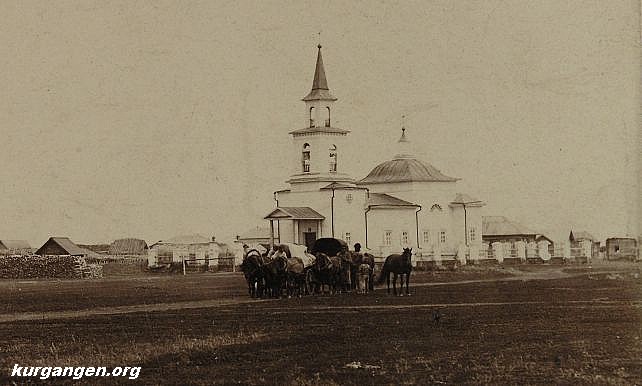 Половинное. Церковь Троицы Живоначальной (старая). архивная фотография, Фото 1895 года