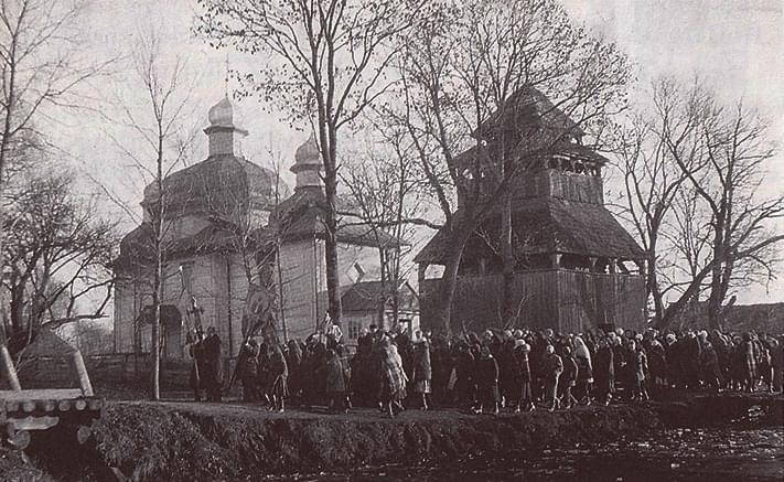 Церковь Рождества Пресвятой Богородицы (утраченная), Мызово (Старовыжевский район, Украина, Волынская область). архивная фотография, Частная коллекция. Фото 1930-х годов