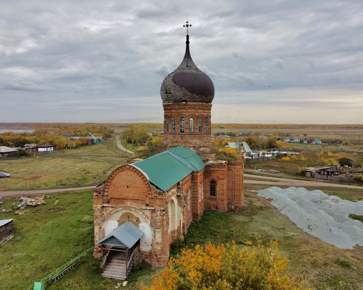 Церковь Илии Пророка, Ёлошное (Лебяжьевский район, Курганская область). фасады, Вид с ЮЗ