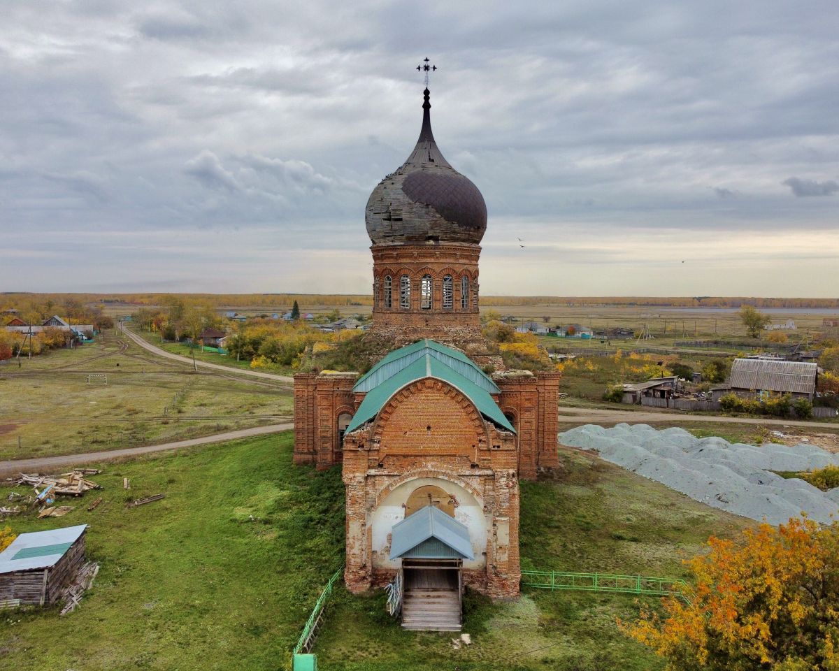 Церковь Илии Пророка, Ёлошное (Лебяжьевский район, Курганская область). фасады, Вид с запада