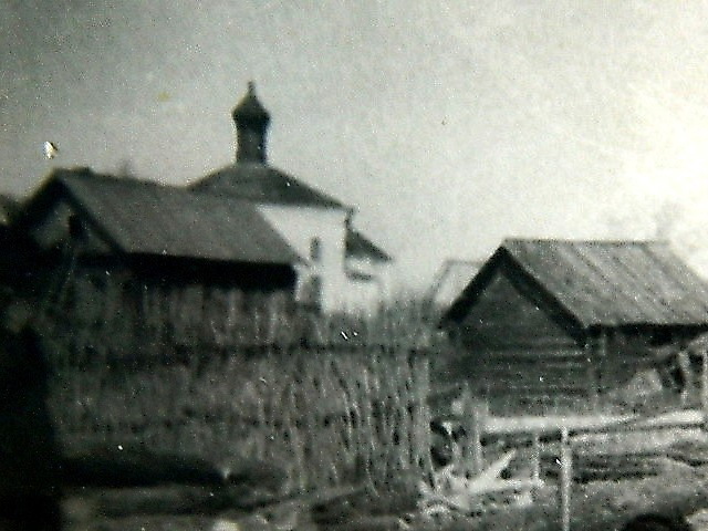 Брылино. Церковь Вознесения Господня. архивная фотография, Фрагмент фото советского периода из частного архива