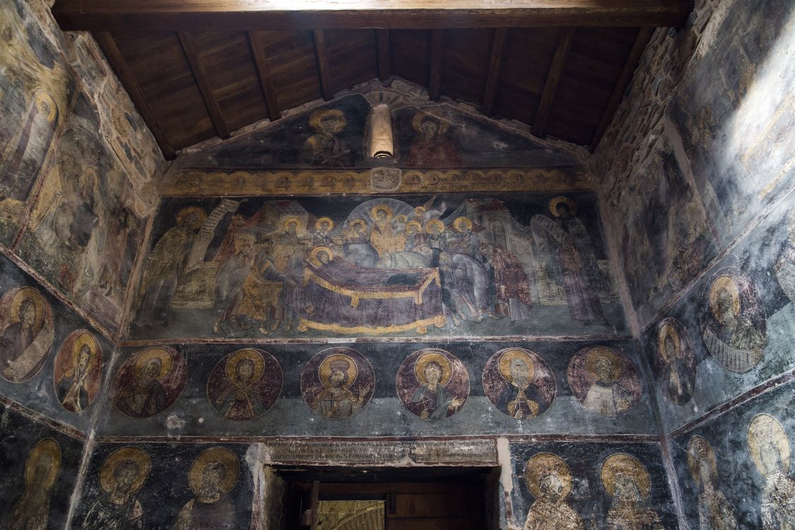 Верия (Βέροια). Церковь Воскресения Христова. интерьер и убранство, фрески западной стены