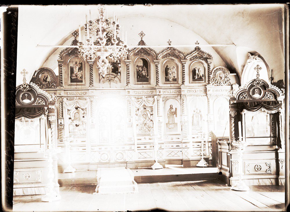 Церковь Спаса Нерукотворного Образа, Уват (Уватский район, Тюменская область). архивная фотография, Иконостас. Фото 1912 года