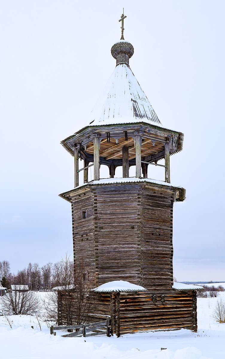 фасады. Колокольня Ильинско-Чухчеремского погоста, Тарасово (Чухчерьма) (Холмогорский район, Архангельская область)