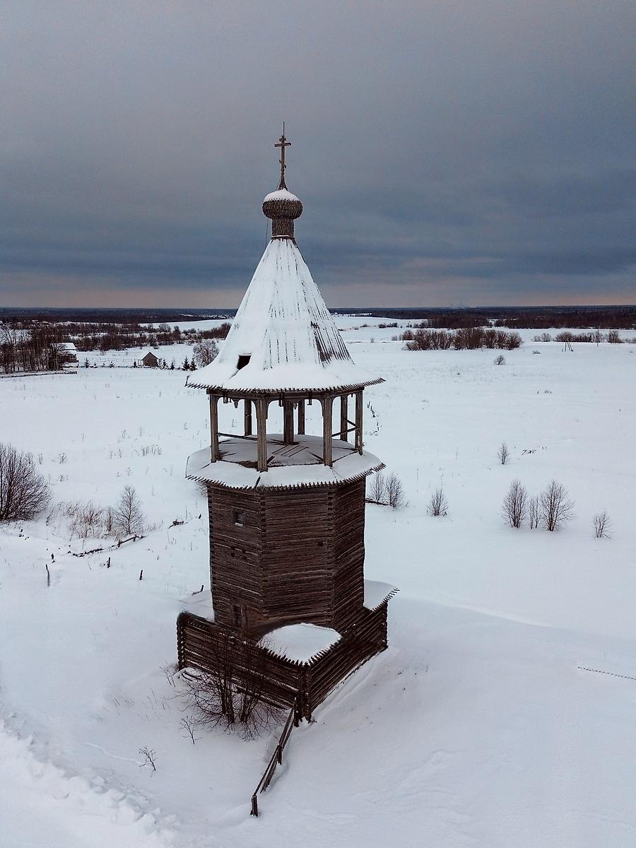 фасады. Колокольня Ильинско-Чухчеремского погоста, Тарасово (Чухчерьма) (Холмогорский район, Архангельская область)