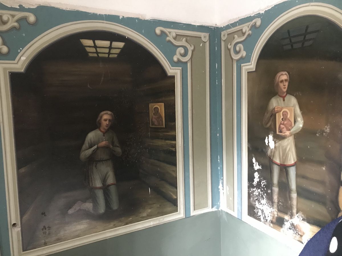 Масляная роспись начала 2000-х годов, интерьер и убранство. Кремль. Часовня над кельей архиепископа Гурия, Вахитовский район (Казань, город, Республика Татарстан)