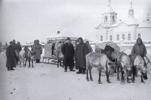 Церковь Рождества Христова, Сартынья (Берёзовский район, Ханты-Мансийский автономный округ). архивная фотография, Фото 1906 года из личного архива А. Канисто