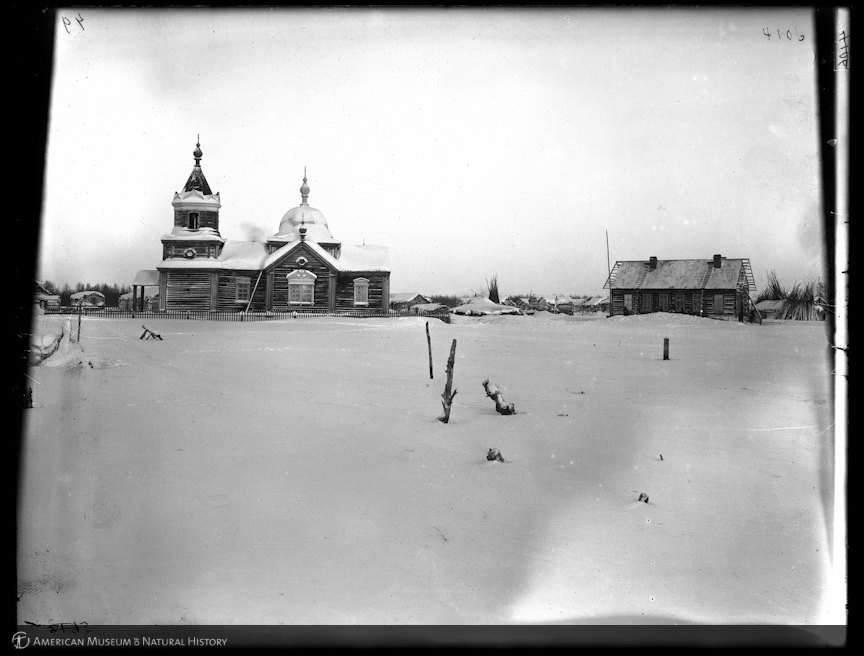Марково. Церковь Николая Чудотворца (старая). архивная фотография, Фото 1901 года. Автор В. Богораз