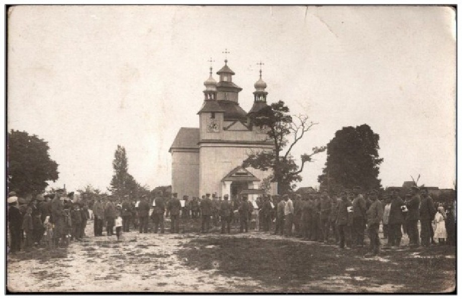 Церковь Спаса Преображения (старая), Купичев (Турийский район, Украина, Волынская область). архивная фотография, Фото 1916 г. с аукциона e-bay.de