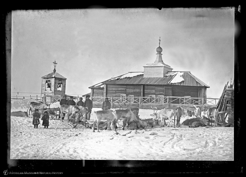 Казачье. Церковь Спаса Нерукотворного Образа. архивная фотография, Фото 1911 года. Автор Владимир Богораз