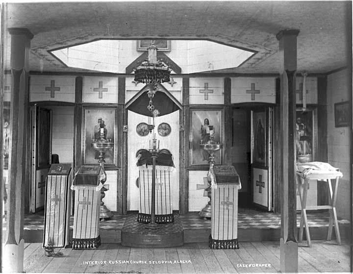 Церковь Николая Чудотворца, Селдовия (Аляска, США). архивная фотография, Фото конца XIX - начала ХХ веков