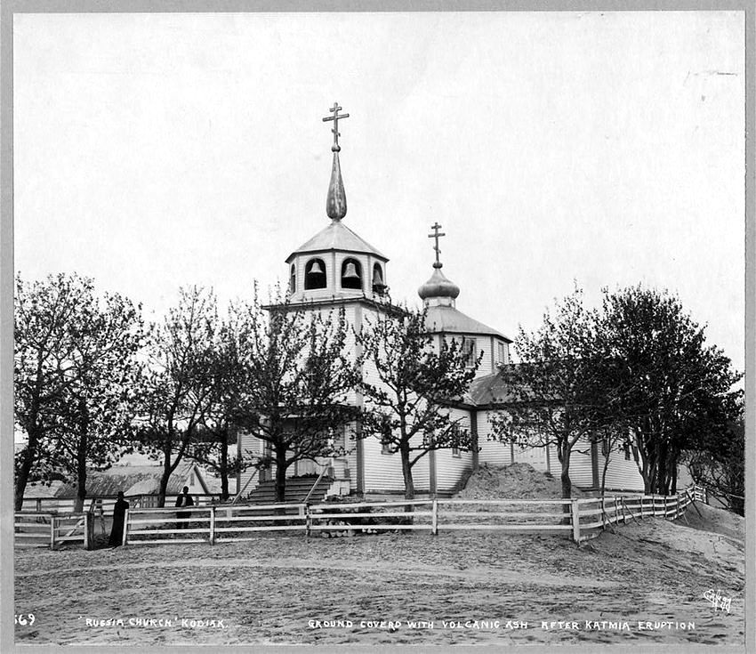 Кадьяк. Церковь Воскресения Христова. архивная фотография, Фото 1912 года. Автор Eric A. Hegg. Источник: loc.gov/pictures/resource/ppmsc.02054