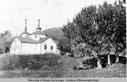 Церковь Воскресения Христова, Фото 1917 года. Автор J.W. Shipley<br>, Кадьяк, Аляска, США