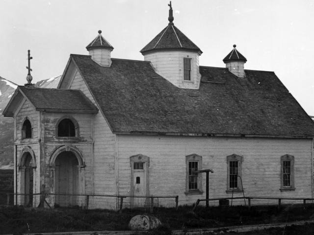 Белкофски (Belkofski), урочище. Церковь Воскресения Христова. архивная фотография, Старое фото