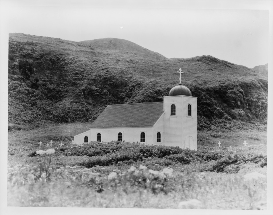 Неизвестная церковь, Атту, остров (Attu Island) (Аляска, США). архивная фотография, Фото 1938 года