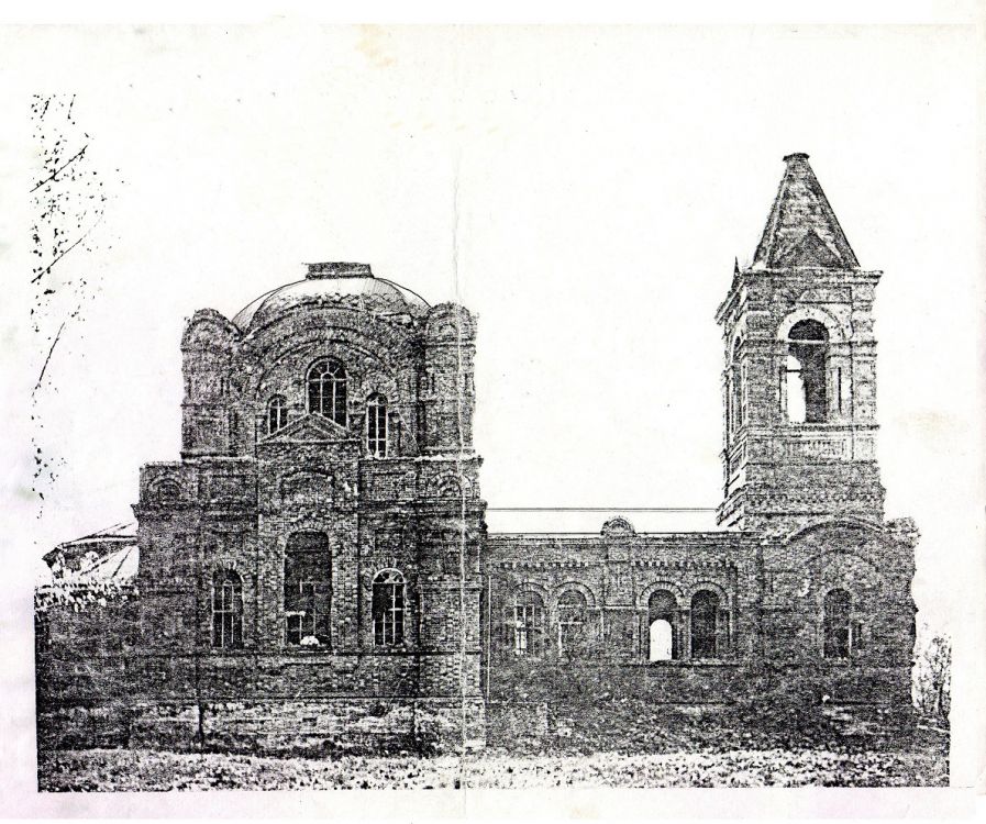 Церковь Иоанна Богослова, Васильевка (Амвросиевский район, Украина, Донецкая область). архивная фотография, Частная коллекция. Фото 1970-х годов