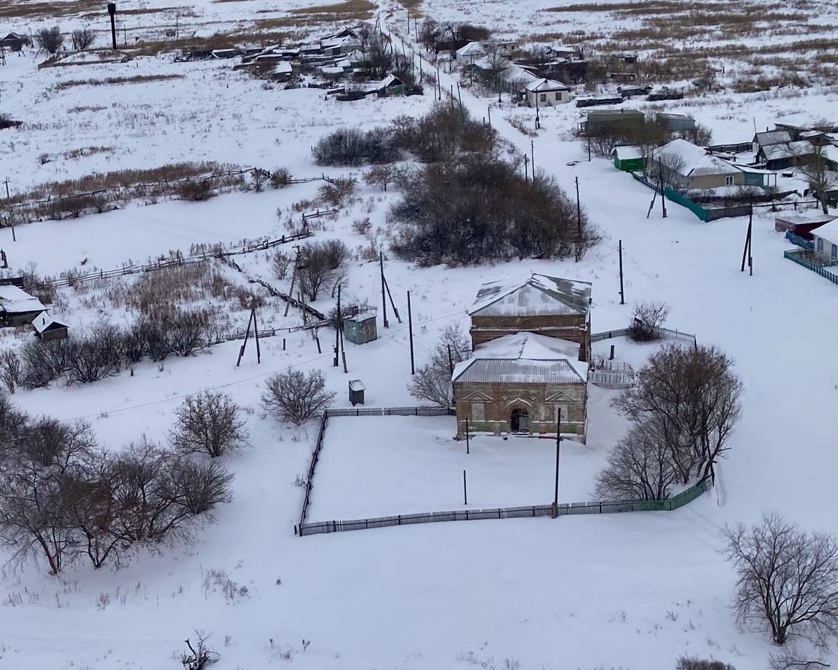 Вид с запада, фасады. Церковь Николая Чудотворца, Блюдцы (Чановский район, Новосибирская область)