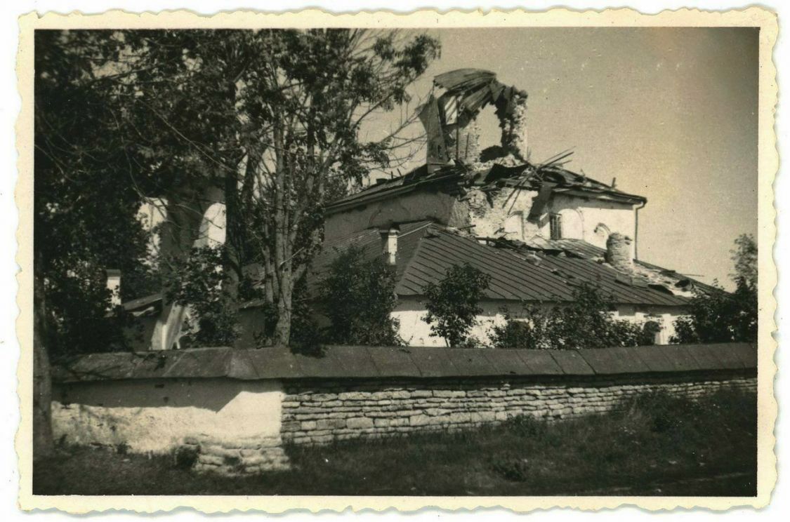 Церковь Саввы Освященного, Соловьи (Псковский район, Псковская область). архивная фотография, Фото 1942 г. с аукциона e-bay.de