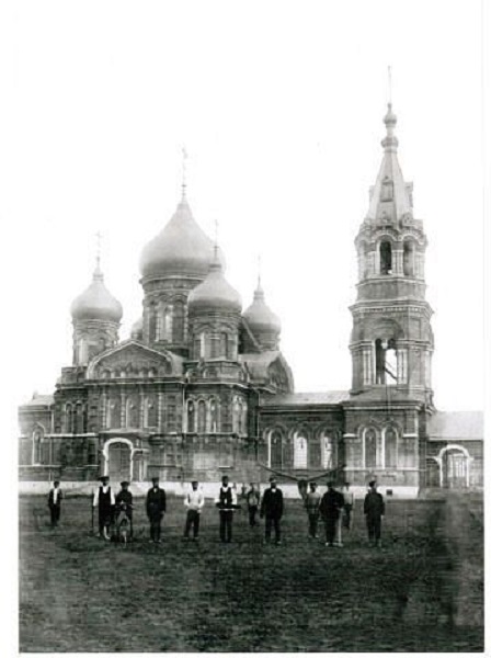 Церковь Александра Невского, Александровка (Азовский район и г. Азов, Ростовская область). архивная фотография, Частная коллекция. Фото 1912 г.