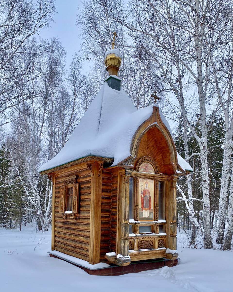 Ачаирский монастырь. Часовня Людмилы Чешской, Набережный (Омский район, Омская область). фасады, Вид с ЮВ