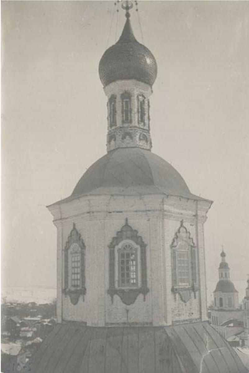 Барабан храма, архивная фотография. Церковь Иоанна Богослова, Арзамас (Арзамасский район и г. Арзамас, Нижегородская область)