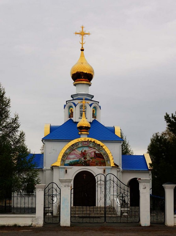 Барабинск. Церковь Георгия Победоносца на кладбище. фасады, Вид с запада