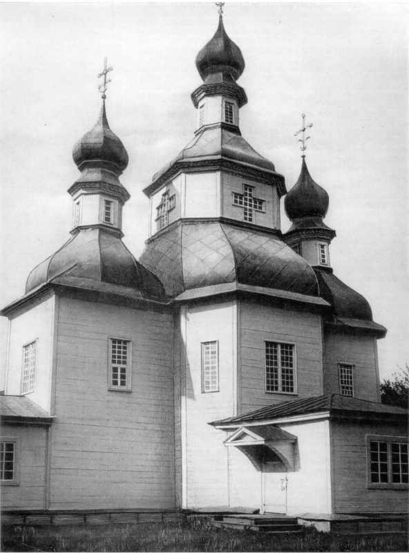 Церковь Покрова Пресвятой Богородицы, Синявка (Корюковский район, Украина, Черниговская область). архивная фотография, Общий вид. Фото С.А. Таранушенко, 1930 г. Адрес хранения: Институт рукописи Национальной библиотеки Украины им. И. Вернадского