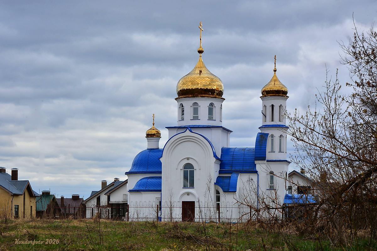 общий вид в ландшафте. Церковь Казанской иконы Божией Матери, Гореносово (Красногорский городской округ, Московская область)