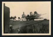 Церковь Николая Чудотворца, Подрыв колокольни. Фото 1942 г. с аукциона e-bay.de<br>, Нагорное, Тербунский район, Липецкая область