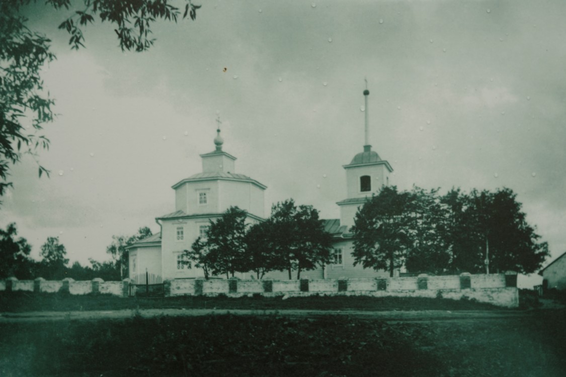 Епифань. Церковь Димитрия Солунского в Шевырёвой слободе. архивная фотография, Фотография с информационного плаката на здании церкви