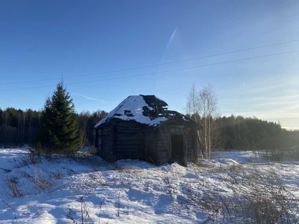 Старое Паулино. Часовня Георгия Победоносца. фасады, Вид с СЗ