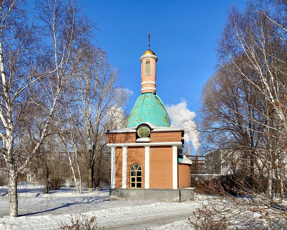 Южный фасад, фасады. Часовня иконы Божией Матери "Взыскание погибших", Новокузнецк (Новокузнецкий район и г. Новокузнецк, Кемеровская область)