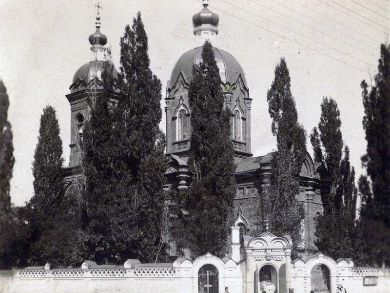 Харьков. Церковь Рождества Иоанна Предтечи в Основе. архивная фотография, Частная коллекция. Фото 1910 г.