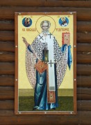 Церковь Николая Чудотворца (новая), Храмовая икона на восточном фасаде<br>, Двуреченск, Сысертский район (Сысертский ГО и Арамильский ГО), Свердловская область