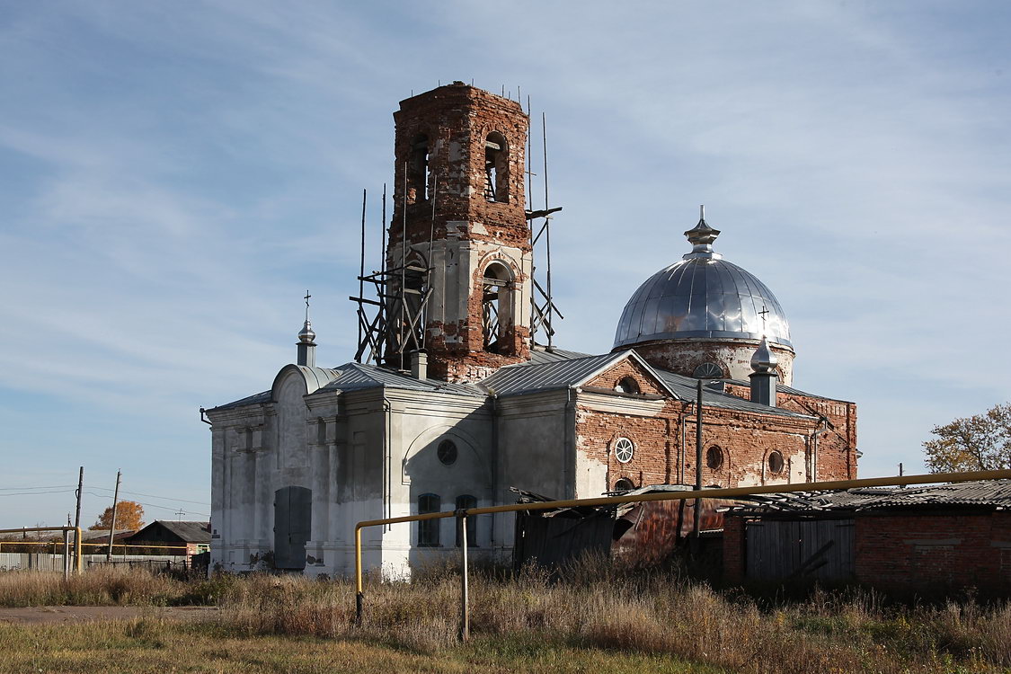 Лебяжье. Церковь Василия Великого. фасады, Вид с юго-запада