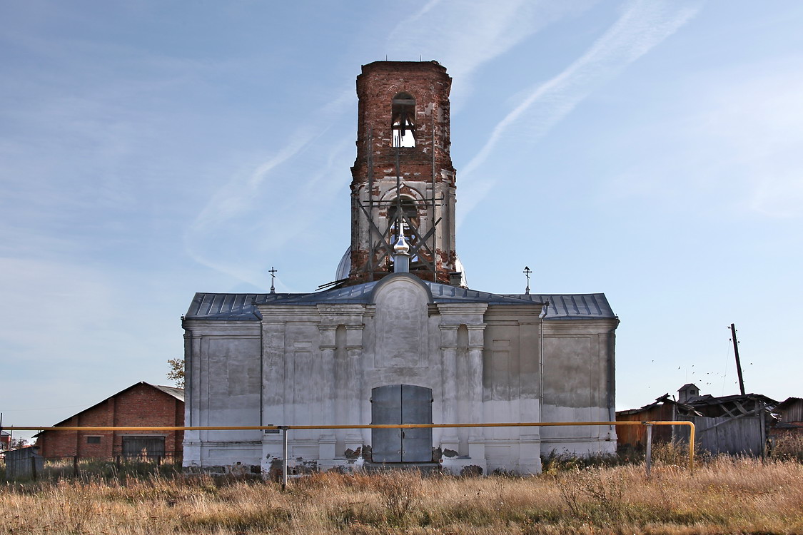 Лебяжье. Церковь Василия Великого. фасады, Западный фасад