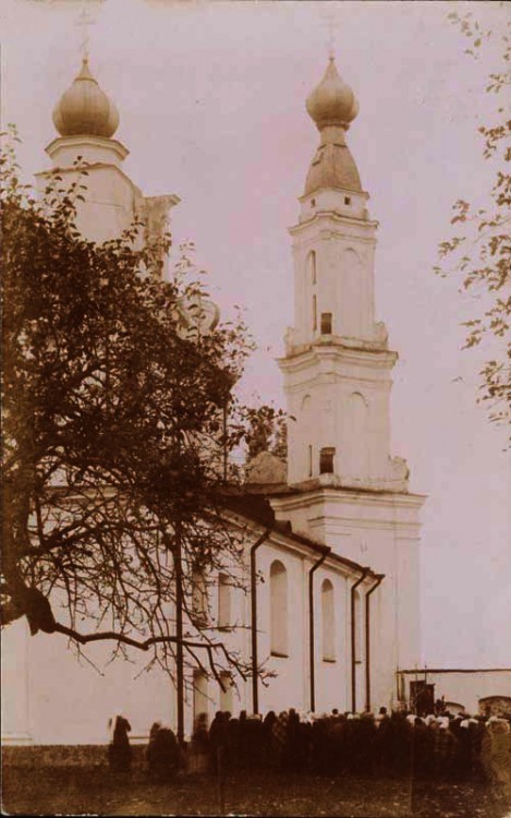 Церковь Покрова Пресвятой Богородицы, Боруны (Ошмянский район, Беларусь, Гродненская область). архивная фотография, Почтовая фотооткрытка 1916 г.