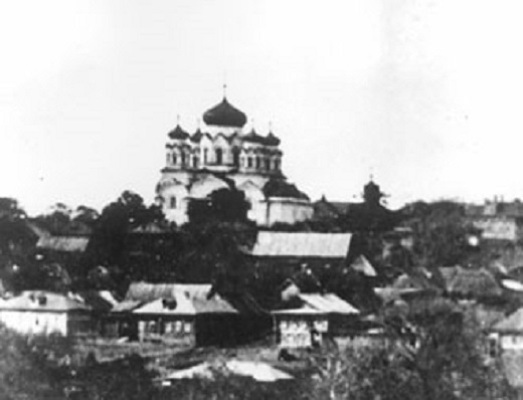 Тихоновский женский монастырь. Собор Покрова Пресвятой Богородицы, Лукоянов (Лукояновский район, Нижегородская область). архивная фотография, Частная коллекция. Фото 1910-х годов