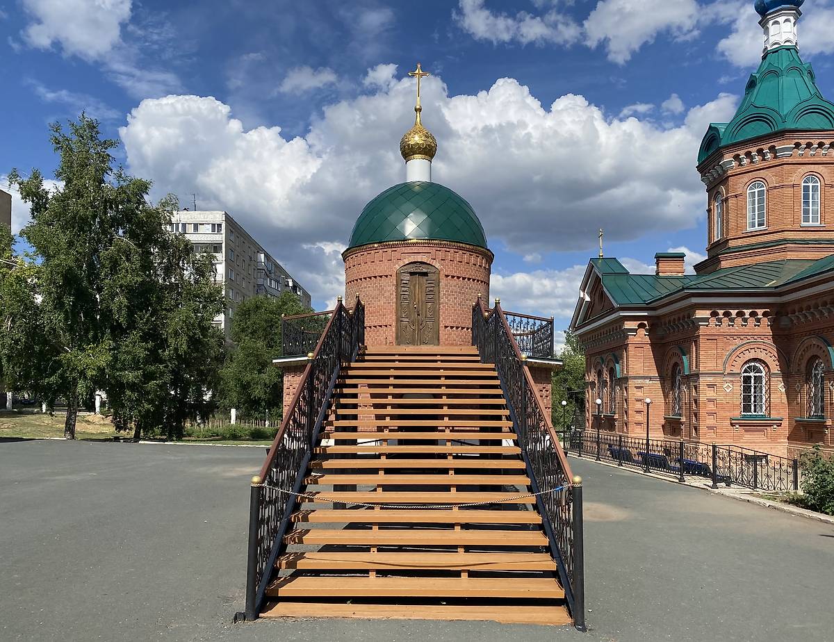 Вид с запада, фасады. Водосвятная часовня при кафедральном соборе Николая Чудотворца в Форштадте, Оренбург (Оренбург, город, Оренбургская область)