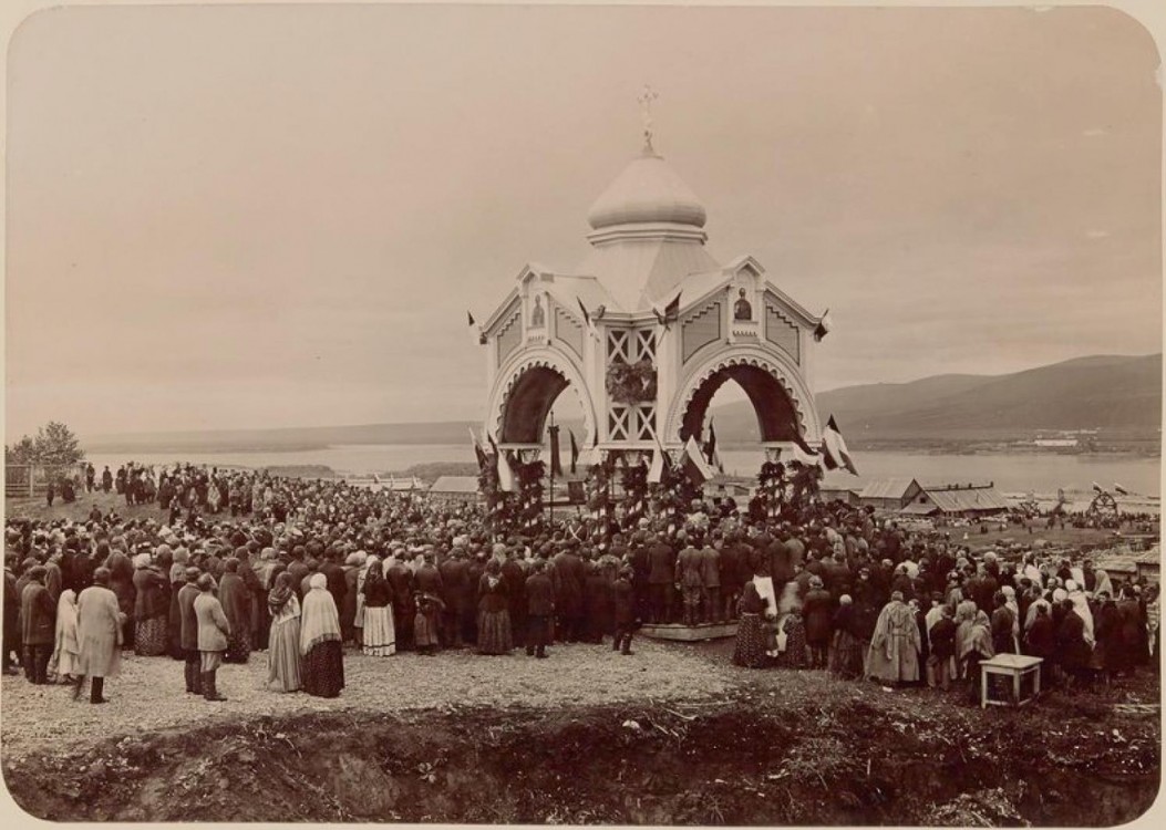 Неизвестная часовня, Красноярск (Красноярск, город, Красноярский край). архивная фотография, Дореволюционное фото. Автор барон Жозеф де Бай / Joseph de Baye