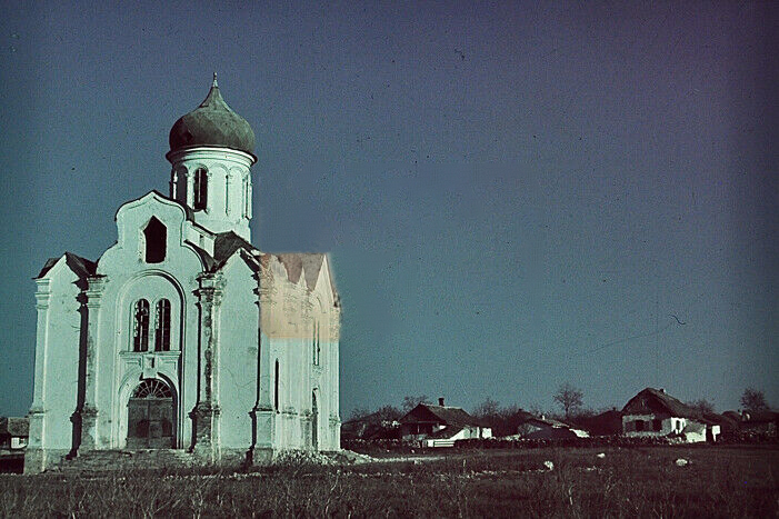 Церковь Николая Чудотворца, Греково-Тимофеевка (Матвеево-Курганский район, Ростовская область). архивная фотография, Фото 1942 г. с аукциона e-bay.de
