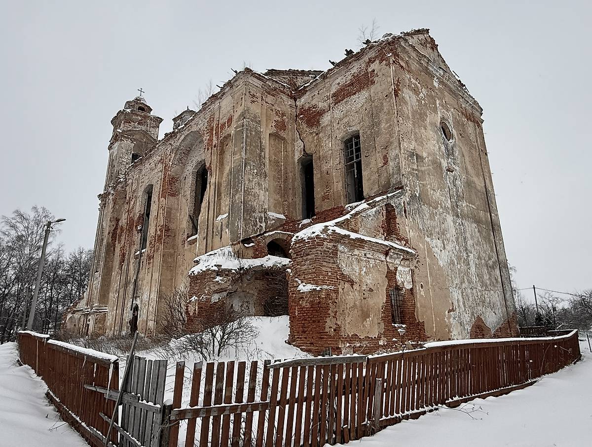 Вид с юго-востока, фасады. Церковь Александра Невского, Княжицы (Могилёвский район, Беларусь, Могилёвская область)