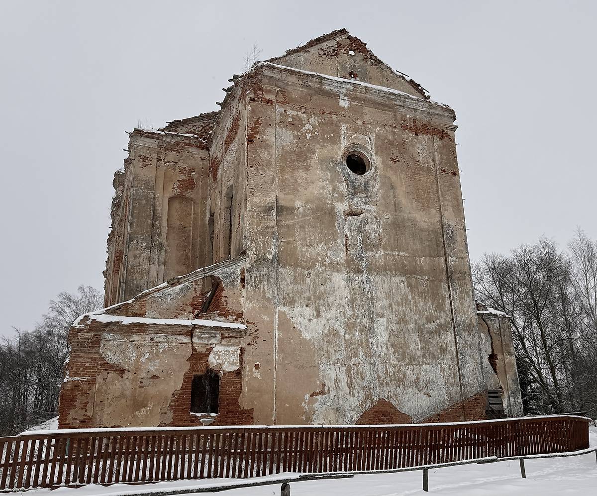 Восточный фасад, фасады. Церковь Александра Невского, Княжицы (Могилёвский район, Беларусь, Могилёвская область)