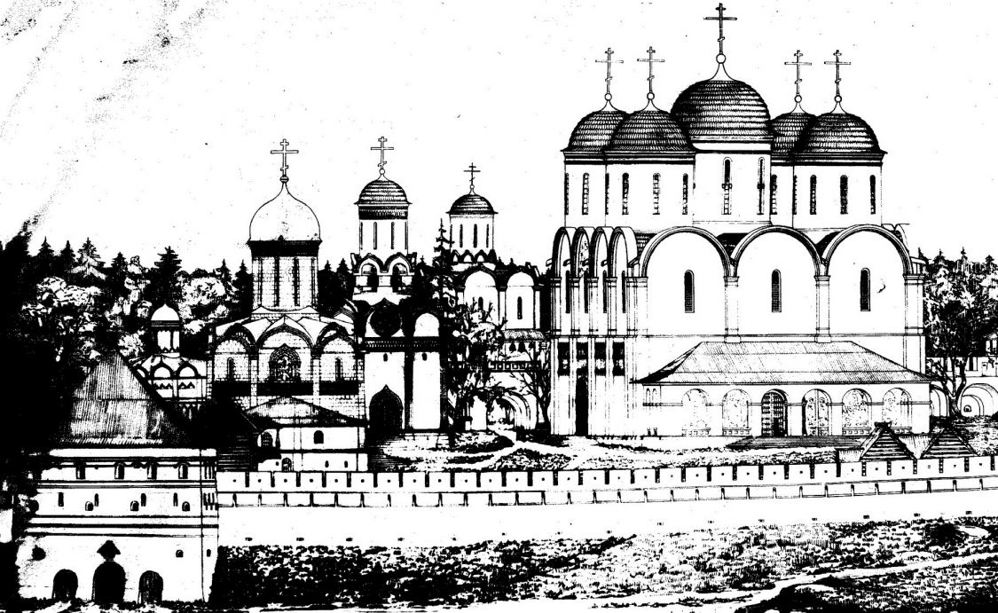 Троице-Сергиева Лавра. Церковь Михаила Малеина, Сергиев Посад (Сергиево-Посадский городской округ, Московская область). архивная фотография, Источник: http://www.stsl.ru/news/all/vozrozhdenie-troitse-sergieva-monastyrya-posle-smutnogo-vremeni
