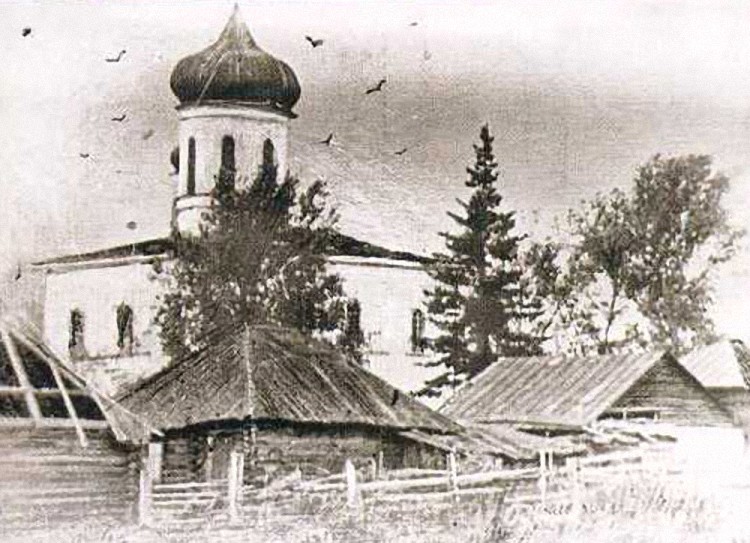 Церковь Николая Чудотворца, Полдневая (Полевской (Полевской ГО), Свердловская область). архивная фотография, Старинное фото