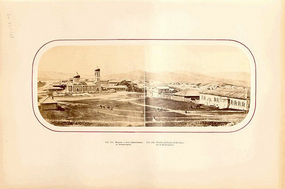 Церковь Преображения Господня (старая), Змеиногорск (Змеиногорский район, Алтайский край). архивная фотография, Фото XIX века из фондов Государственного музея истории Санкт-Петербурга
