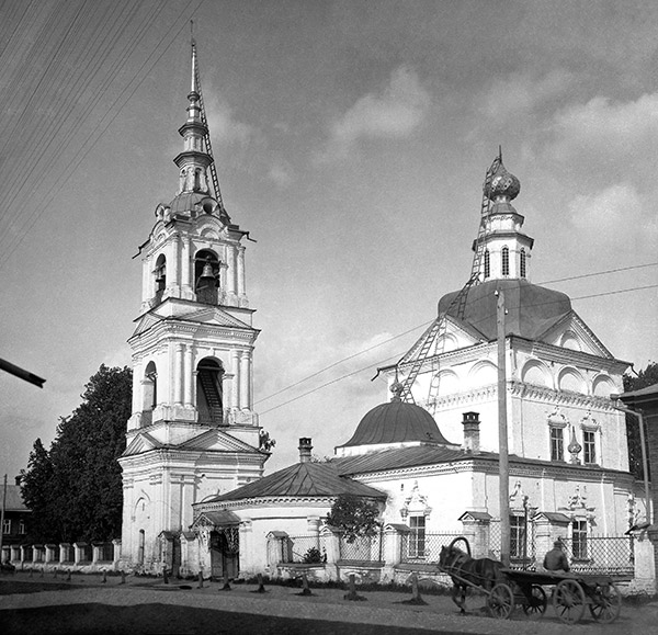 Церковь Преображения Господня, Юрьевец (Юрьевецкий район, Ивановская область). архивная фотография, Преображенская церковь. Фото 1914 г. Фотоархив ИИМК РАН